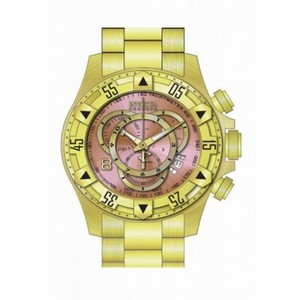 Invicta Excursion Chronograph Rose Dial Gold-plated Men's Watch 80625