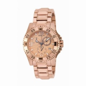 Invicta Excursion Chronograph Rose Dial Rose Gold-tone Ladies Watch 16103