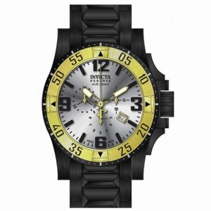 Invicta Excursion Chronograph Silver-tone Dial Black PVD Men's Watch 14037