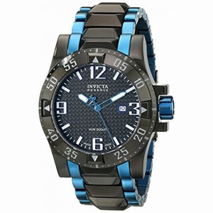 Invicta Excursion Reserve Black Carbon Fiber Two-tone Men's Watch 15483