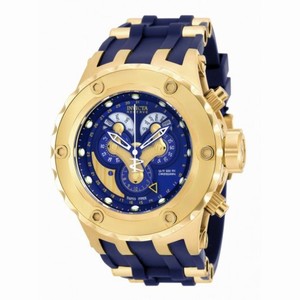 Invicta  Excursion Reserve Chronograph Blue Dial Blue Polyurethane Gold Ion-plated Accents Men's Watch 18546