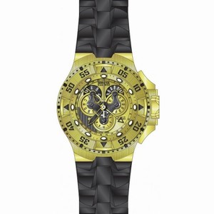 Invicta Excursion Reserve Chronograph Gold Dial Black Polyurethane Men's Watch 18557