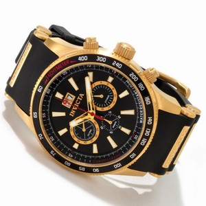 Invicta Flight Black Dial Gold-tone Chronograph Mens Watch 1236