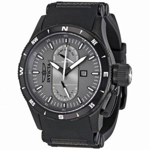 Invicta Flight Collection Black Dial Black Rubber GMT Chronograph Men's Watch 1748