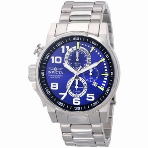 Invicta Force Chronograph Black and Blue Dial Stainless Steel Men's Watch 14957