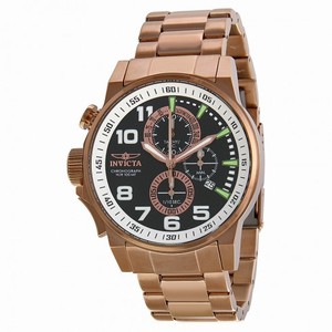 Invicta Force Chronograph Black Dial Rose Gold Ion-plated Men's Watch 14956
