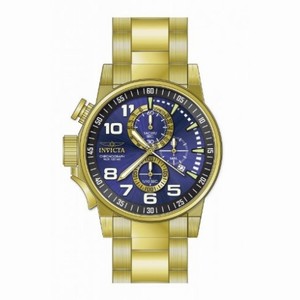Invicta Force Chronograph Blue and Black Dial Gold Ion-plated Men's Watch 14959