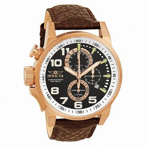Invicta Force Lefty Chronograph Black Dial Rose Gold-Tone Men's Watch 13056