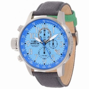 Invicta Force Lefty Crown Chronograph Blue Dial Stainless Steel Men's Watch 12077