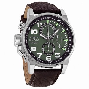 Invicta Force Lefty Crown Chronograph Olive Dial Stainless Steel Men's Watch 13054