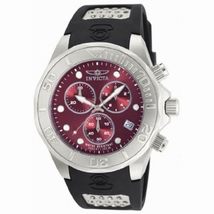 Invicta Grand Diver Chronograph Purple Dial Black Rubber Men's Watch 11465