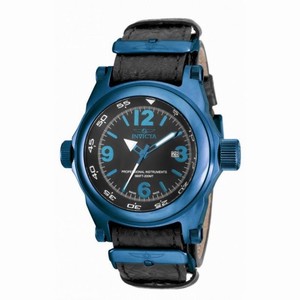 Invicta I-Force Black Dial Black Leather Men's Watch 17670