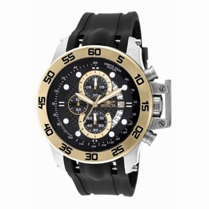 Invicta I-Force Chronograph Black Carbon Fiber Dial Black Polyurethane Men's Watch 19253