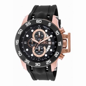 Invicta I-Force Chronograph Black Carbon Fiber Dial Black Polyurethane Men's Watch 19254