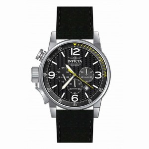 Invicta I-Force Chronograph Black Dial Black Leather Men's Watch 20129