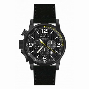 Invicta I-Force Chronograph Black Dial Black Leather Men's Watch 20140