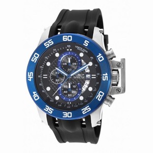 Invicta I-Force Chronograph Black Dial Black Polyurethane Men's Watch 19252
