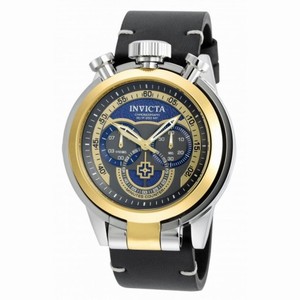 Invicta I-Force Chronograph Blue and Grey Dial Black Leather Men's Watch 18768