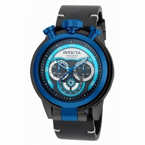 Invicta I-Force Chronograph Grey and Blue Dial Black Leather Men's Watch 18772