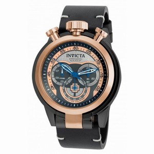 Invicta I-Force Chronograph Grey and Rose Dial Black Leather Men's Watch 18774