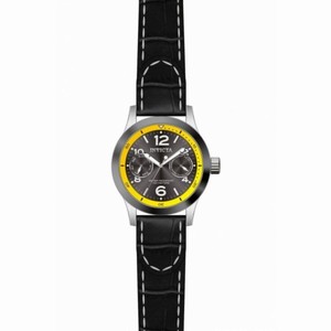 Invicta I-Force Grey Dial Stainless Steel Black Leather Band Ladies Watch 14143