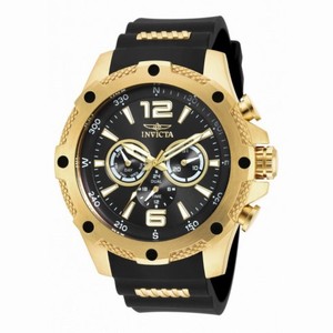 Invicta I-Force Multi-Function Black Dial Black Polyurethane Men's Watch 19658