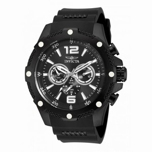 Invicta I-Force Multi-Function Black Dial Black Polyurethane Men's Watch 19662