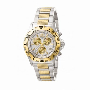 Invicta II Chronograph Silver Dial Two-Tone Stainless Steel Men's Watch 5