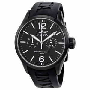Invicta II Collection Black Dial Black Polyurethane Men's Watch 1740