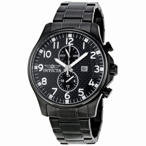 Invicta II Collection Black Ion-Plated Stainless Steel Men's Watch 0383