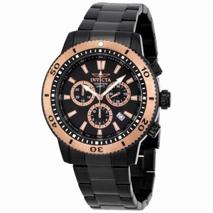 Invicta II Collection Chronograph Black Ion-plated Stainless Steel Men's Watch 1206