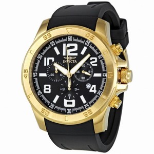 Invicta II Diver Chronograph Black Dial Black Silicone Strap Men's Watch 1916