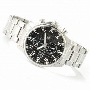 Invicta II Multifunction Black Dial Stainless Steel Men's Watch 0379