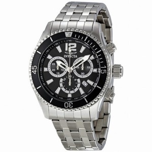 Invicta II Sport Chronograph Tachymeter Diver Black Dial Stainless Steel Men's Watch 0621