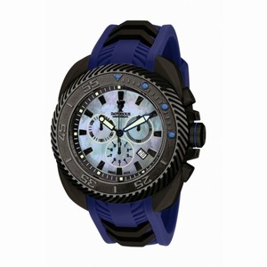 Invicta Imperious Chrono Mother of Pearl Dial Blue Rubber Men's Watch IMP1030