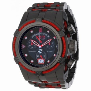 Invicta Jason Taylor Bolt Chronograph Black Dial Black Ion-plated Red Wire Men's Watch 12950