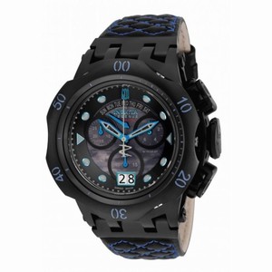 Invicta Jason Taylor Chronograph Black Dial Black and Blue Leather Men's Watch 17182