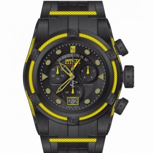 Invicta Jason Taylor Chronograph Black Dial Black Ion-plated Stainless Steel Men's Watch 14423