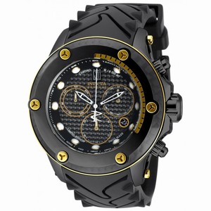 Invicta Jason Taylor Chronograph Black Dial Black Polyurethane Men's Watch 17822