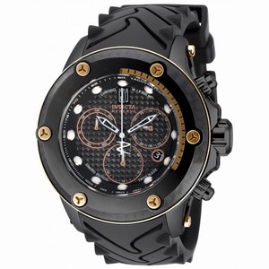 Invicta Jason Taylor Chronograph Black Dial Black Polyurethane Men's Watch 17823