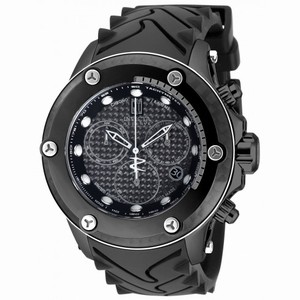Invicta Jason Taylor Chronograph Black Dial Black Polyurethane Men's Watch 17824
