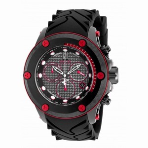 Invicta Jason Taylor Chronograph Black Dial Black Polyurethane Men's Watch 17826