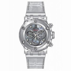 Invicta Jason Taylor Chronograph Platinum Dial Rose Leather Ladies Watch 14607