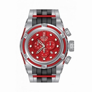 Invicta Jason Taylor Chronograph Red Dial Stainless Steel Black Polyurethane Men's Watch 14430