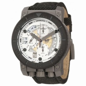 Invicta Jason Taylor Chronograph Silver Dial Black Titanium Men's Watch 13052