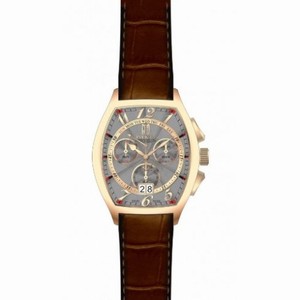 Invicta Jason Taylor Vintage Chronograph Grey Dial Brown Leather Men's Watch 14696