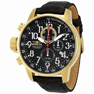 Invicta Lefty Chronograph Black Dial Gold-tone Stainless Steel Men's Watch 1515
