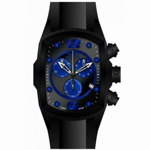 Invicta Lupah Chronograph Blue Dial Black Polyurethane Band Men's Watch 14016