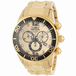 Invicta Lupah Chronograph Gold-tone Dial Gold Ion-plated Stainless Steel Men's Watch 14204