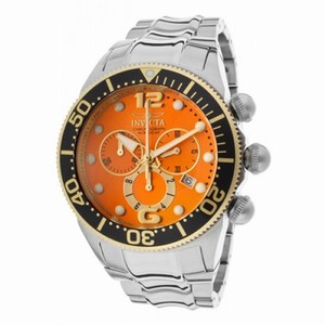 Invicta Lupah Chronograph Orange Dial Stainless Steel Men's Watch 14200